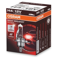 OSRAM лампочки H412V (+100%) H4 60/55W P43t (1 шт., картон) Night Breaker Silver Osram